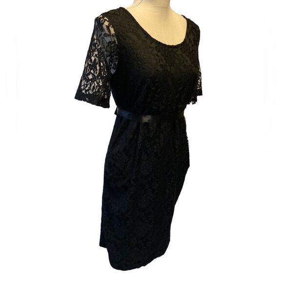 Planet Motherhood Black Lace cocktail Dress Large NWT - Picture 4 of 10